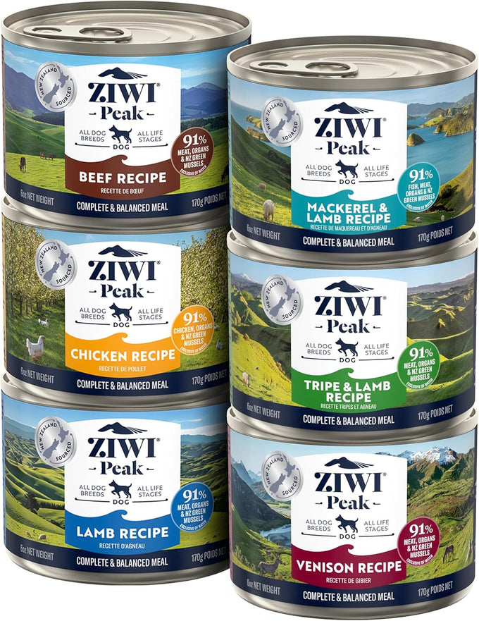 ziwi-peak-wet-dog-food-variety-pack-beef-chicken-lamb-mackerel-tripe-venison-6-pack-6oz-each-grain-free-nutrient-rich