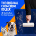 ChomChom Original Size Reusable Pet Hair Remover for Cats and Dogs on Furniture, Carpets, and More - White
