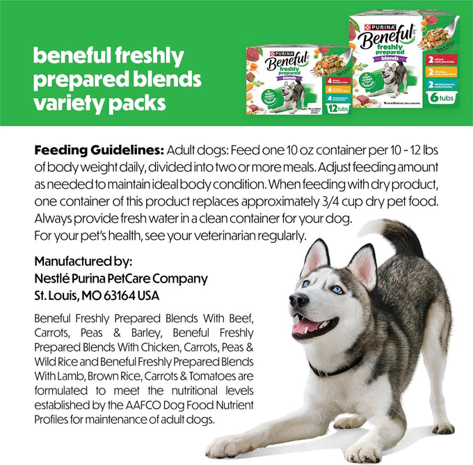 Purina Beneful Freshly Prepared Blends Wet Dog Food Variety Pack