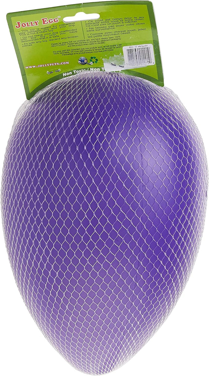 Jolly Pets large purple dog toy, 12 inches, USA made, floats, durable