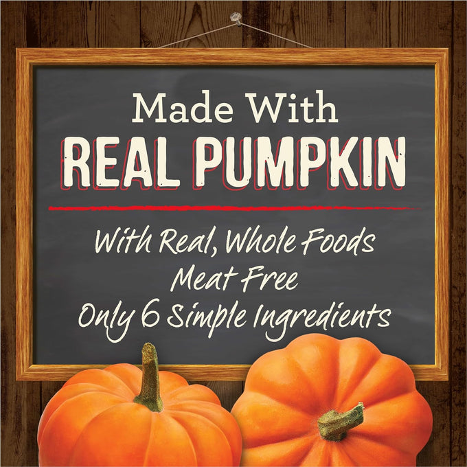 Merrick oven baked, wheat free, pumpkin dog treats, natural, crunchy, 11 oz bag, pumpkin patch