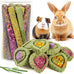 Sofier Timothy Hay Sticks 32PCS Natural Handmade Treats for Rabbit Guinea Pig Hamster Chinchilla Toy Set