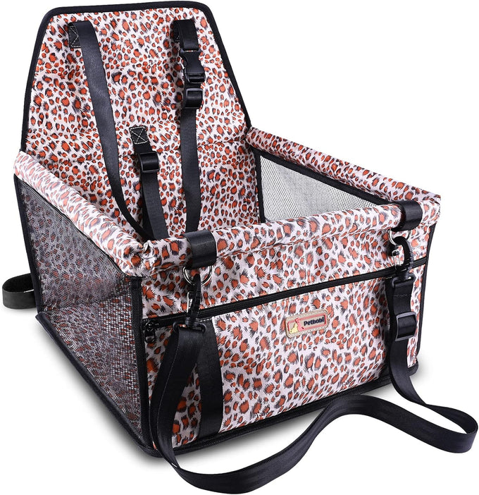 petbobi pet car booster seat for small dogs portable breathable bag with seat belt safety stable travel