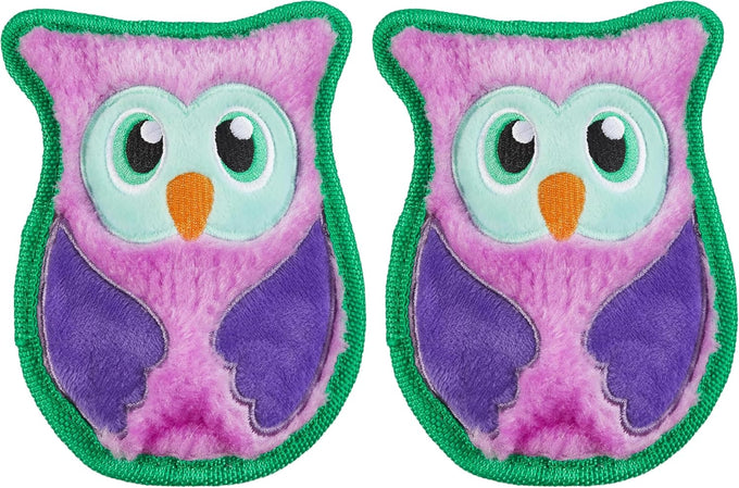 outward hound durablez minis owl plush dog toy, no stuffing, squeaky, jumbo squeaker, puppies, small dogs