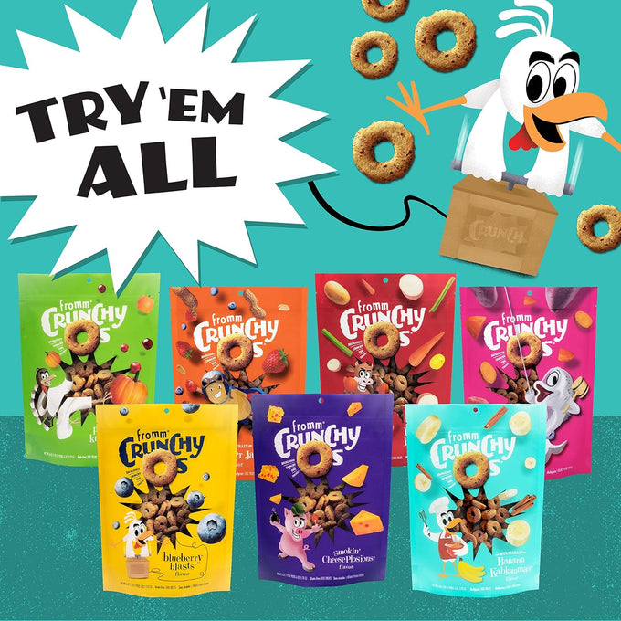 Fromm Crunchy Os Peanut Butter Jammers Dog Treats, Premium Crunchy Dog Treats with Peanut Butter