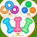 Yunsailing 9 piece dog squeaky toys set, TPR rubber pet chew toys for small medium size dogs teething and training