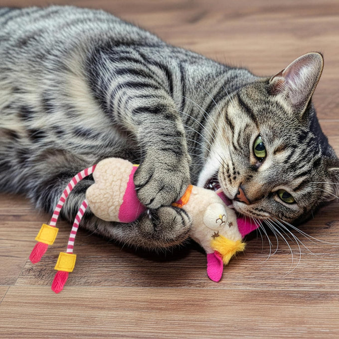 SmartyKat Leggy Llama Catnip Crinkly Plush Kicker Cat Toy for Cats, Kittens, and Wrestling Play
