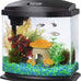Aqueon LED MiniBow 2.5 Gallon Aquarium Fish Tank Kit with SmartClean Technology in Black for Small Fish