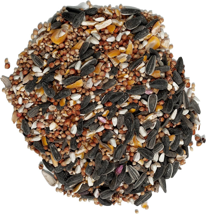 Wagner's 62067 Deluxe Treat Blend Wild Bird Food, 4-Pound, USA-Made Seed Mix for Perching and Ground Feeding Birds