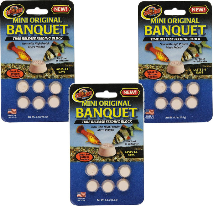 zoomed laboratories mini banquet block feeders 18 blocks total 3 packs with 6 blocks per pack