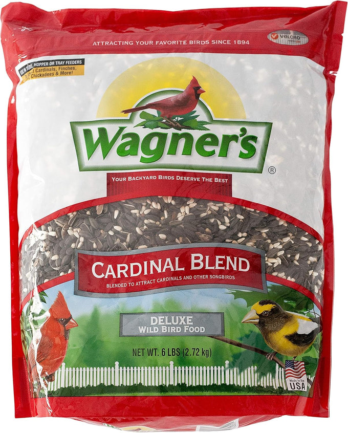 Wagner's Cardinal Blend Wild Bird Food 2-Pack, 12-Pound, 60% Black Oil Sunflower Seeds and 40% Safflower Seeds