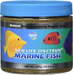 New Life Spectrum Naturox Series Marine Formula Supplement for Pet Fish, 1mm Sinking Pellets, 300g, Made in the USA