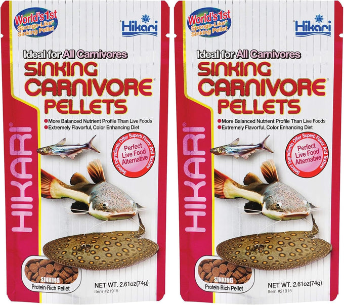 Hikari Sinking Carnivore Pellets for Pets, 2.61-Ounce, Premium Protein Fish Food for Daily Diet