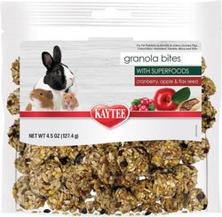 Kaytee Granola Bites with Superfoods Cranberry Apple and Flax for Small Pets 4.5 oz