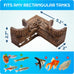 Fishnosh Aquarium Cave | BPA-free wood-like fish tank hideout for corners, 5.1" x 2" x 2.7"
