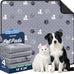 WanpeeGoo 18x24 Grey Polyester Washable Non-Slip Reusable Dog Training Pads, 4 Pack for Pet Whelping, Crate, Bed
