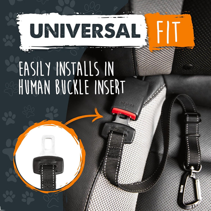 Mighty Paw Safe Dog Seat Belt for Cars - Aviation Grade Aluminum Carabiner, Adjustable, Heavy-Duty Design