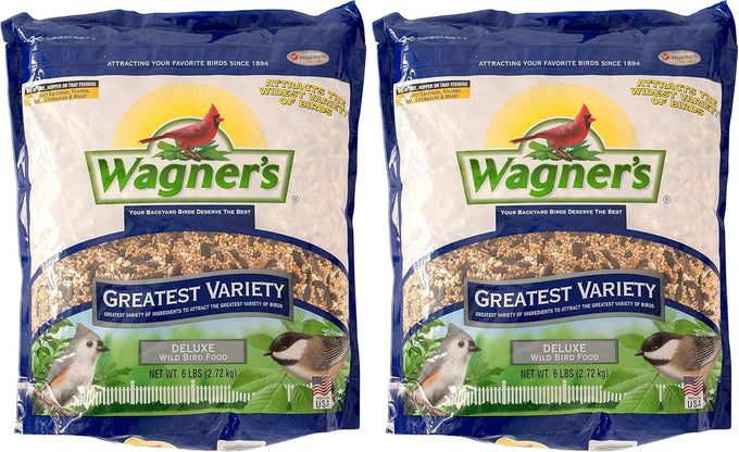 Wagner's 6-Pound Greatest Variety Blend Wild Bird Food with 40% Sunflower, USA Made
