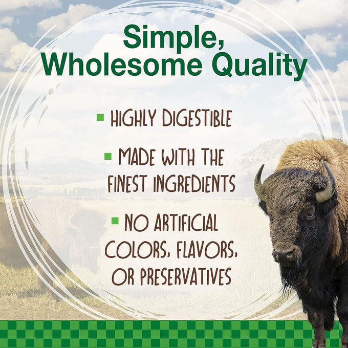Nylabone Healthy Edibles, Natural Bison Flavor Dog Chews, Long Lasting Bones for Dogs, Medium (2 Count)