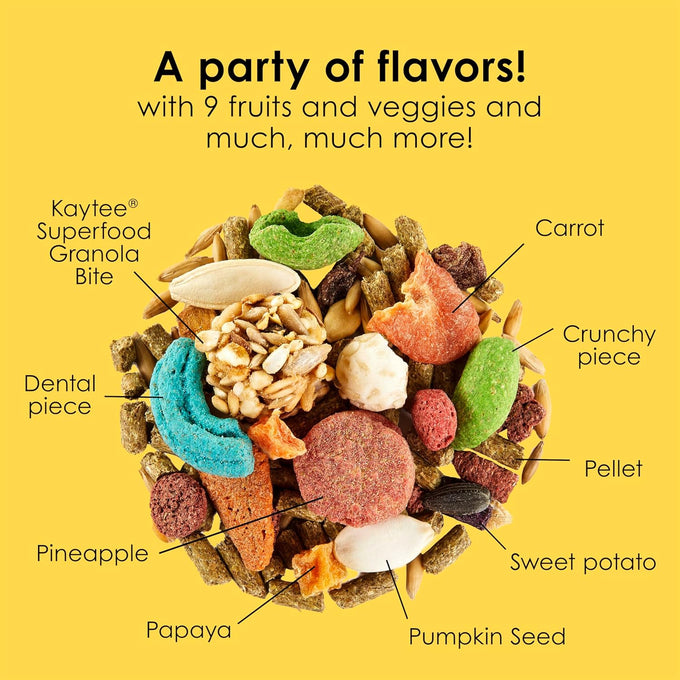 Kaytee Fiesta Rabbit Food, 3.5 pounds, nutritious and fun blend for dental health and digestion