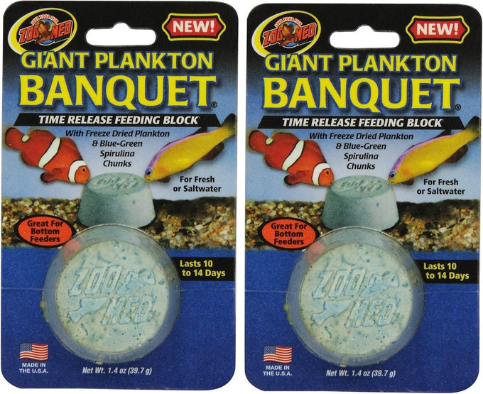 zoo med laboratories azm bb6 plankton banquet block feeder giant, 1 count, 3-14 day feed release