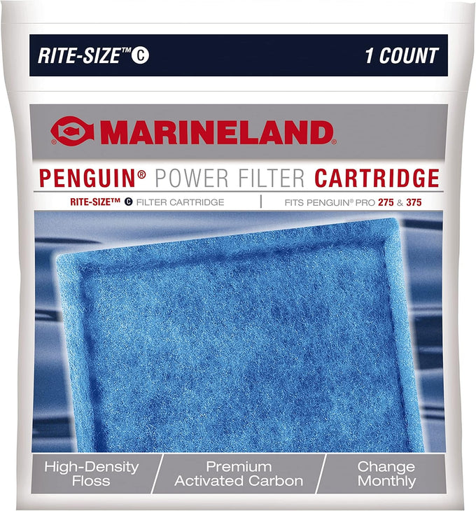 Marineland Rite-Size Penguin Bio-Wheel Filter Cartridges, C-Size, 6-Count, Replacement, US Made