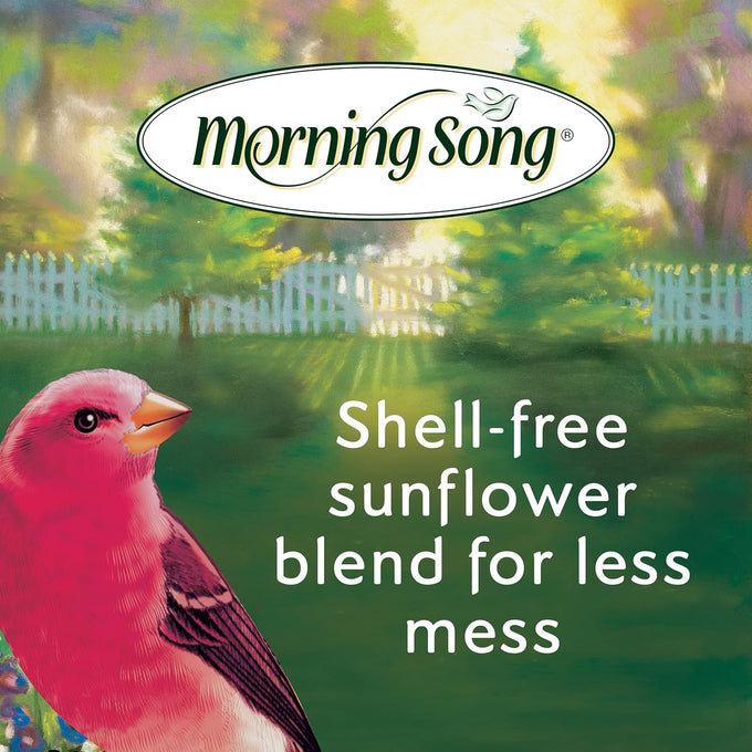 Morning Song clean & free shell bird food, premium no mess seed for outdoor feeders, 10-pound bag