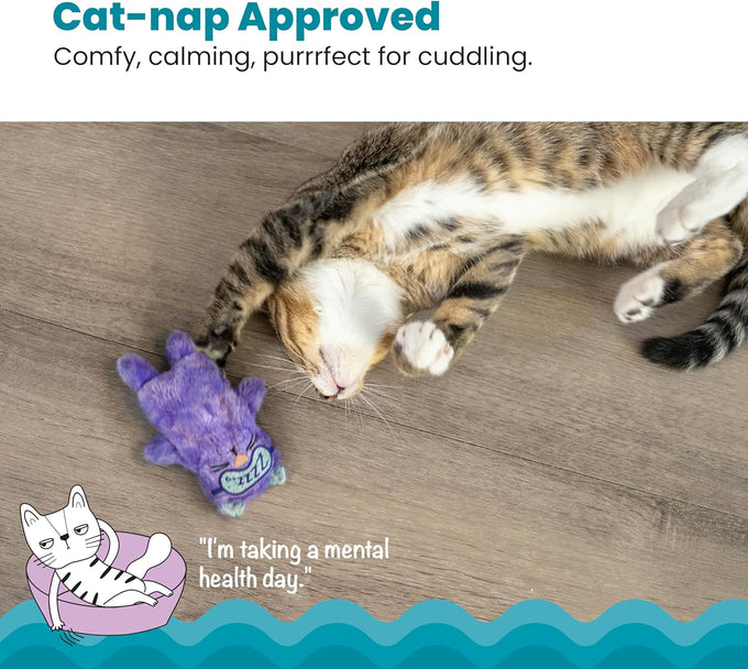 Catstages plush cat toy with touch-activated purr for calming kittens and cats