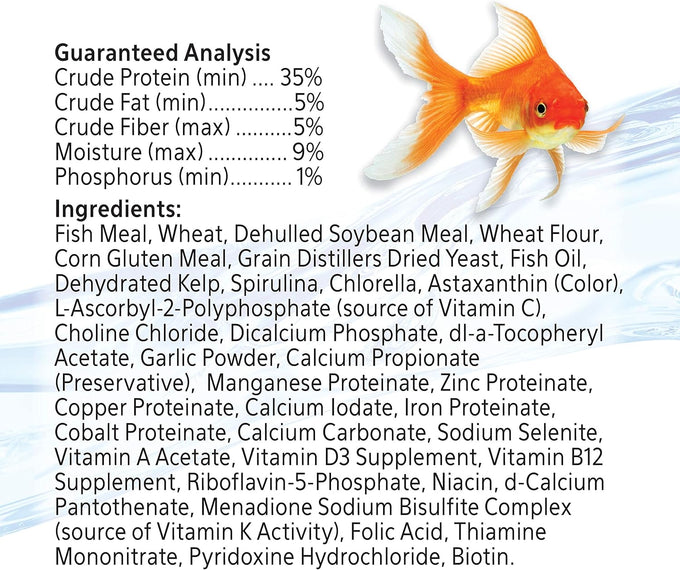 Aqueon Goldfish Fish Food Slow Sinking Granules, 5.8 Ounce, for Common Goldfish and Small Koi