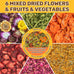 Sukh Natural Botanical Rabbit Treats for Guinea Pigs and Hamsters - 160g Mix of Freeze Dried Fruits, Vegetables, and Flowers