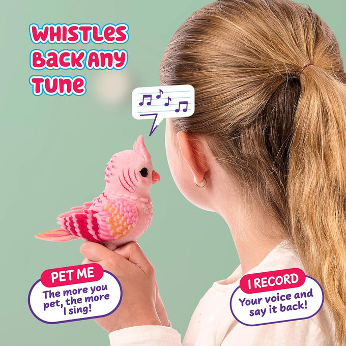 Little Live Pets my really real talking bird toy & cage rosie interactive voice repeating toy for kids 5-7