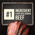 Merrick Backcountry grain free beef recipe morsels in gravy, 24 pouches, 3 oz each, high protein wet cat food