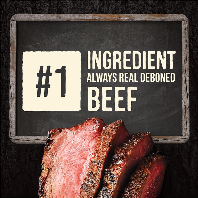Merrick Backcountry grain free beef recipe morsels in gravy, 24 pouches, 3 oz each, high protein wet cat food