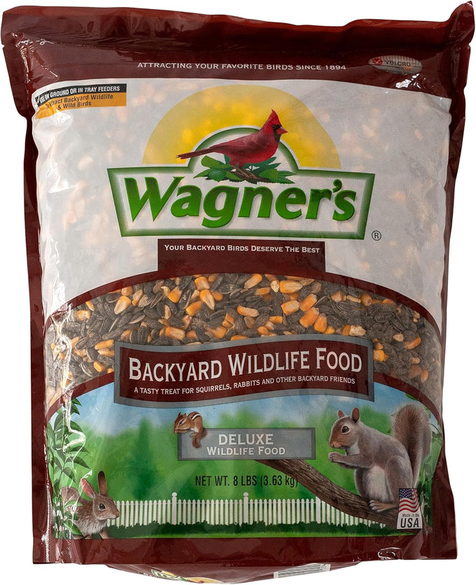 Wagner's 62046, 8-Pound USA-made Wildlife Food Attracts Small Backyard Animals Like Rabbits, Chipmunks, and Squirrels