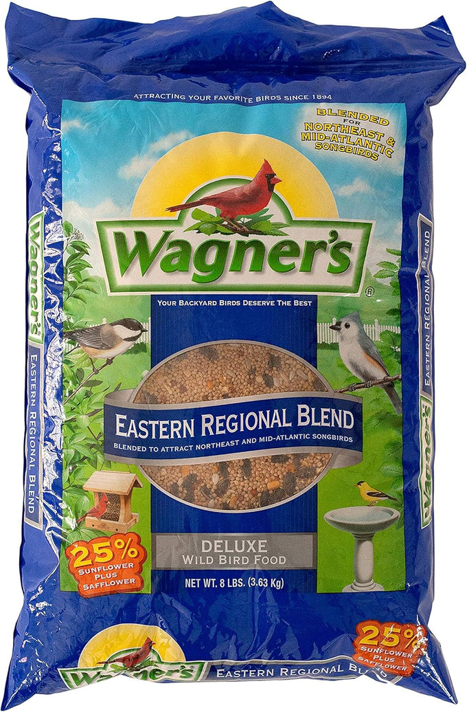 Wagner's 20-Pound Eastern Regional Wild Bird Food, Attracts Songbirds with White Millet and Black Oil Sunflower Seeds