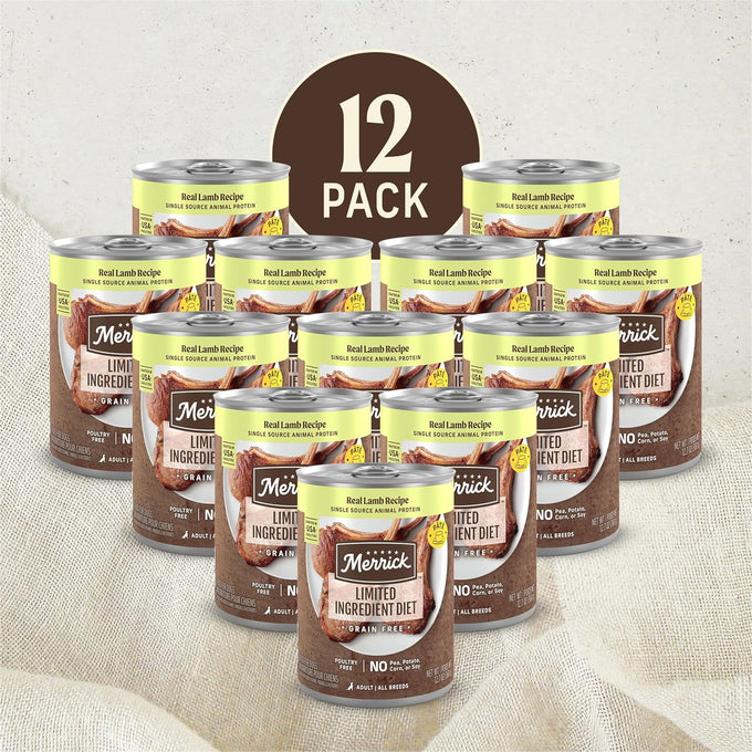 Merrick Limited Ingredient Grain-Free Wet Dog Food, Lamb