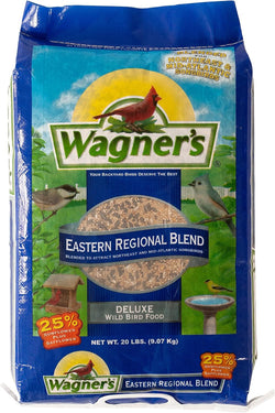 Wagner's 20-Pound Eastern Regional Wild Bird Food, Attracts Songbirds with White Millet and Black Oil Sunflower Seeds