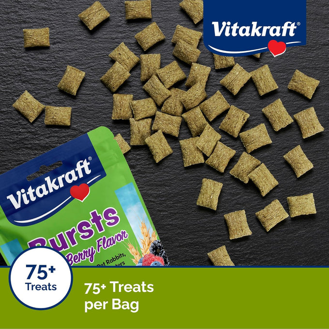 Vitakraft Bursts Wildberry Flavor 1.76 oz Small Animal Treats for Rabbits Guinea Pigs Hamsters