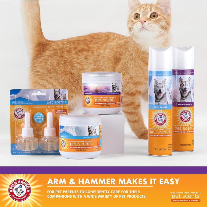 Arm & Hammer for Pets Air Care Pet Scents Deodorizing Gel Beads for Long Lasting Odor Control Lavender Fields Scent 12 oz
