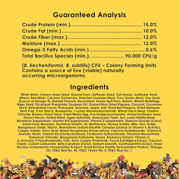 Kaytee Fiesta Cockatiel Food, 2.5 pounds, Nutritious and Fun Blend for Skin, Feather, Digestion, Brain, and Heart Health