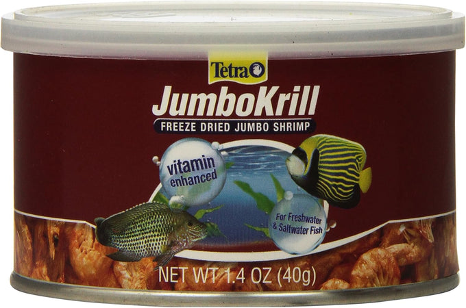 Tetra Jumbo Krill Freeze-Dried Jumbo Shrimp, Natural Shrimp Treat for Aquarium Fish, 14 oz