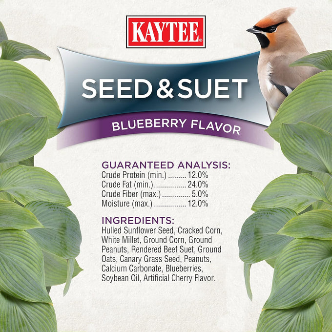 Kaytee blueberry flavored no mess bird seed blend, 10 pounds for tube, hopper, or platform feeders