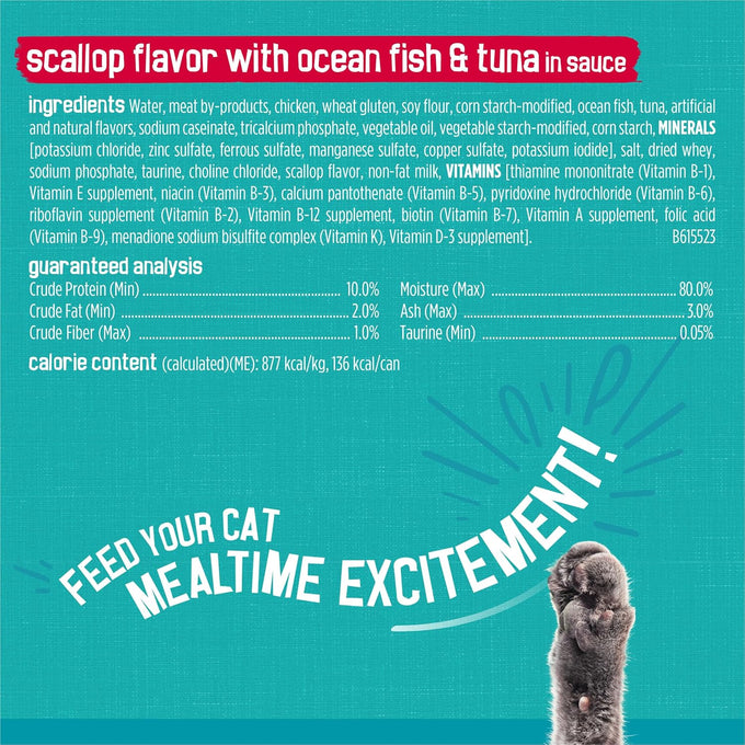 Purina Friskies 5.5 Ounce Wet Cat Food Variety Pack with Ocean Fish Tuna Chicken Turkey