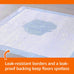 Amazon Basics Blue & White 22x22" Regular Size 50-Count Leak-Proof Dog Training Pads with Quick-Dry 5-Layer Surface