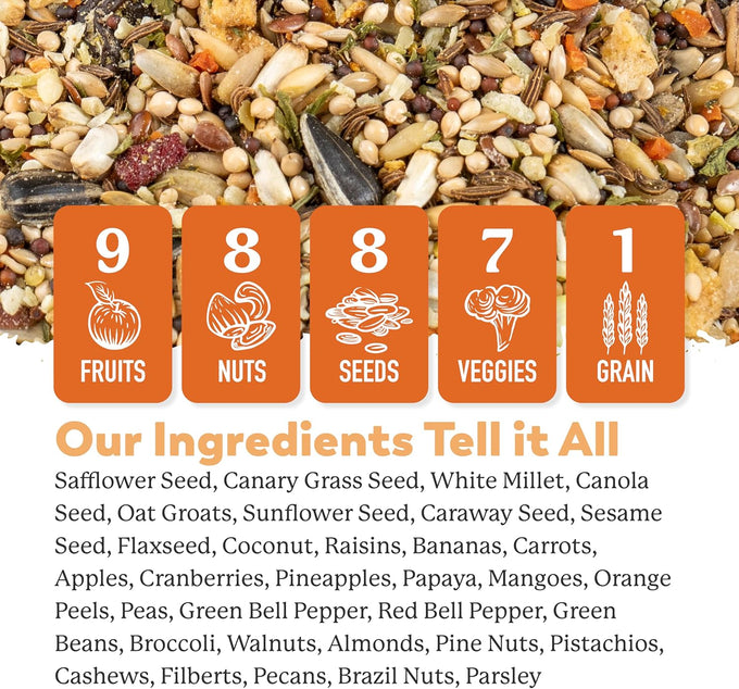 Dr. Harvey's Colossal Cockatiel Blend, All Natural Daily Food for Healthy Cockatiels (4 pounds, USA made)