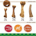 Nylabone Healthy Edibles, Natural Bison Flavor Dog Chews, Long Lasting Bones for Dogs, Medium (2 Count)