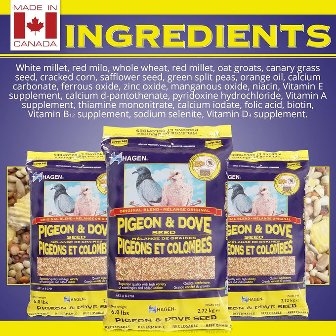 hagen original formula pigeon & dove seed nutritionally complete 6 lb bag