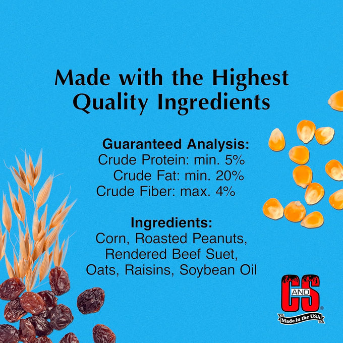 C&S 8-pound wild bird woodpecker suet nuggets mega box with soft textured round nuggets