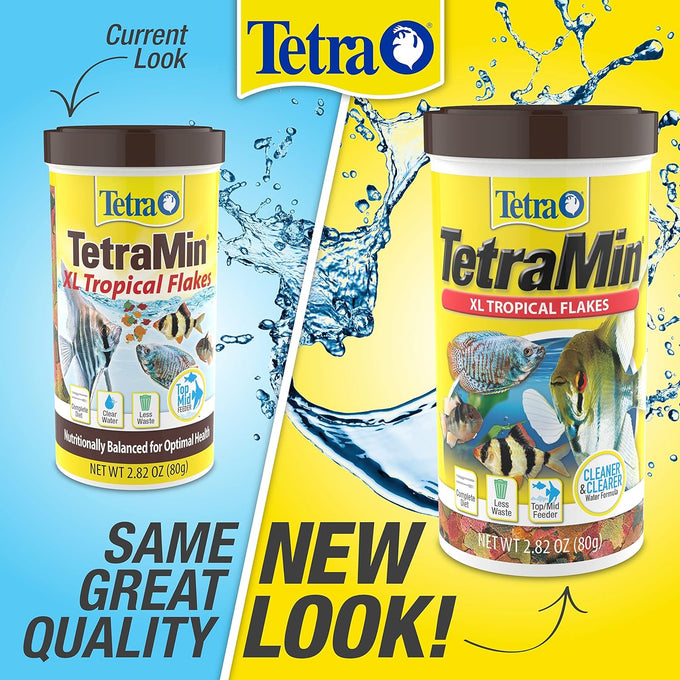 Tetra Min Large Tropical Flakes for Top/Mid Feeders, 5.65-Ounce, XL Tropical Formula