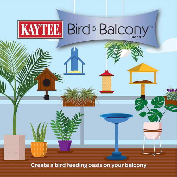 kaytee bird & balcony wild bird food no mess seed blend for city dwelling birds finches sparrows mourning doves